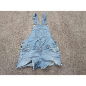 Ingrid & Isabel‎ Maternity Jeans Shortalls Womens 6 Cotton Stretch Distressed